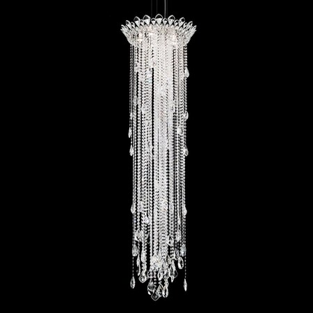 Schonbek Trilliane Strands 5 Light 110V Pendant in Stainless Steel with Clear H TR1813N-401H